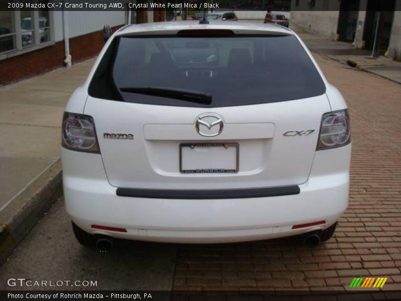 Crystal White Pearl Mica / Black 2009 Mazda CX-7 Grand Touring AWD