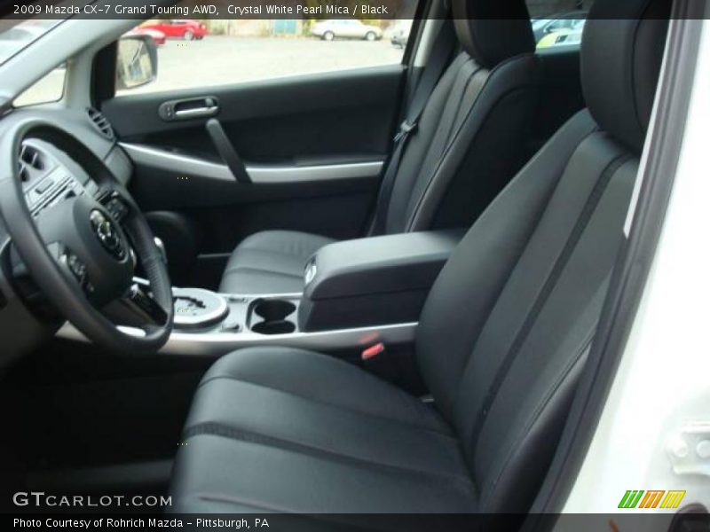 Crystal White Pearl Mica / Black 2009 Mazda CX-7 Grand Touring AWD