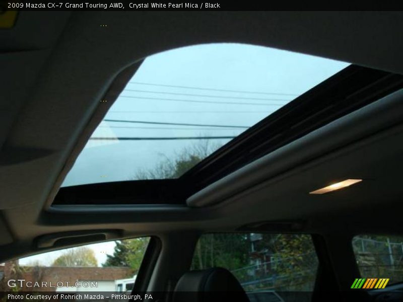 Crystal White Pearl Mica / Black 2009 Mazda CX-7 Grand Touring AWD
