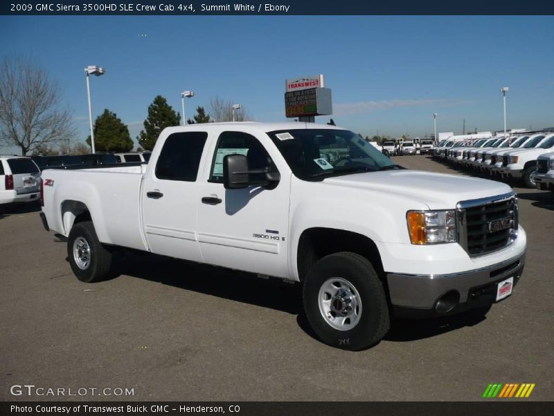 Summit White / Ebony 2009 GMC Sierra 3500HD SLE Crew Cab 4x4