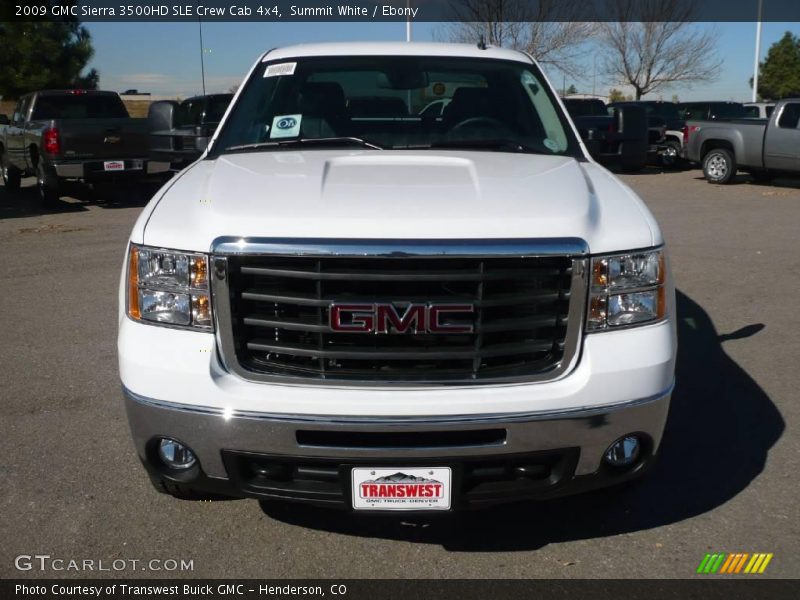 Summit White / Ebony 2009 GMC Sierra 3500HD SLE Crew Cab 4x4