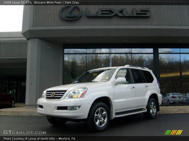 Blizzard White Pearl / Dark Gray 2008 Lexus GX 470