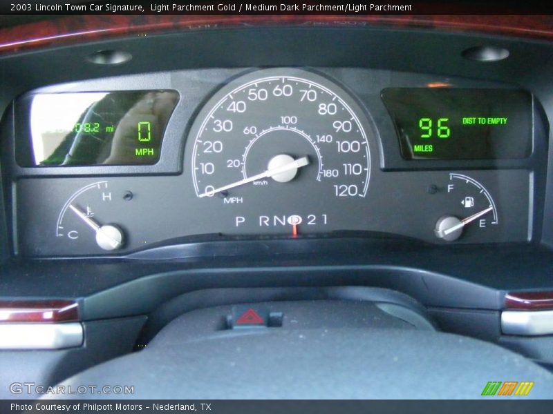 Light Parchment Gold / Medium Dark Parchment/Light Parchment 2003 Lincoln Town Car Signature