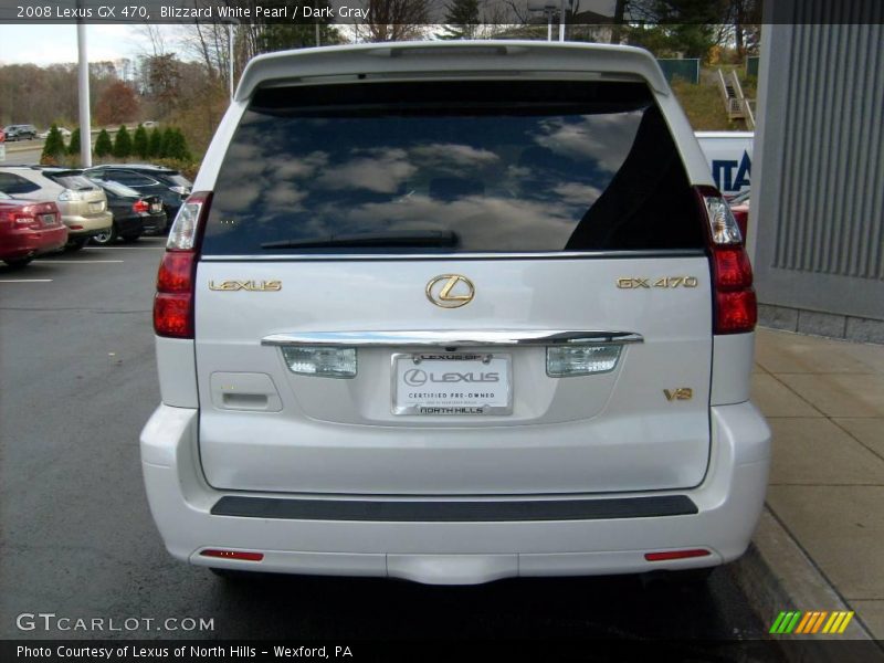Blizzard White Pearl / Dark Gray 2008 Lexus GX 470