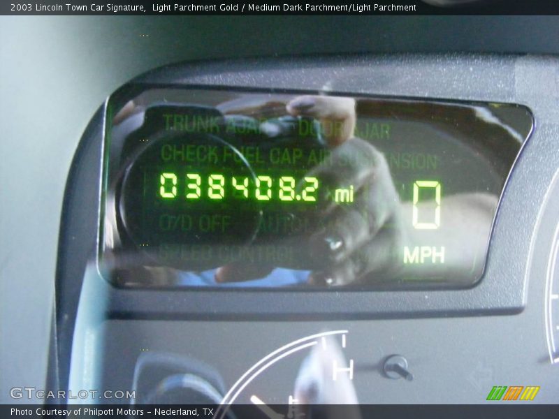 Light Parchment Gold / Medium Dark Parchment/Light Parchment 2003 Lincoln Town Car Signature