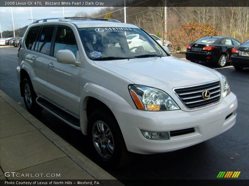 Blizzard White Pearl / Dark Gray 2008 Lexus GX 470