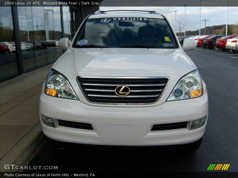 Blizzard White Pearl / Dark Gray 2008 Lexus GX 470