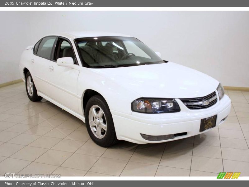 White / Medium Gray 2005 Chevrolet Impala LS