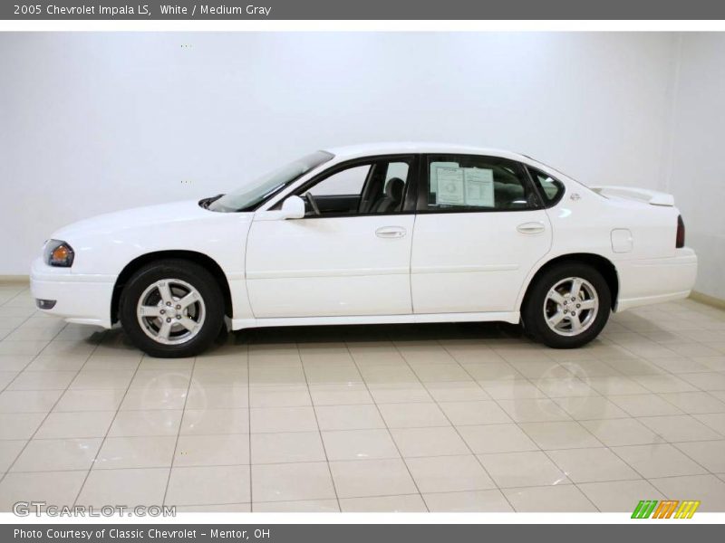 White / Medium Gray 2005 Chevrolet Impala LS