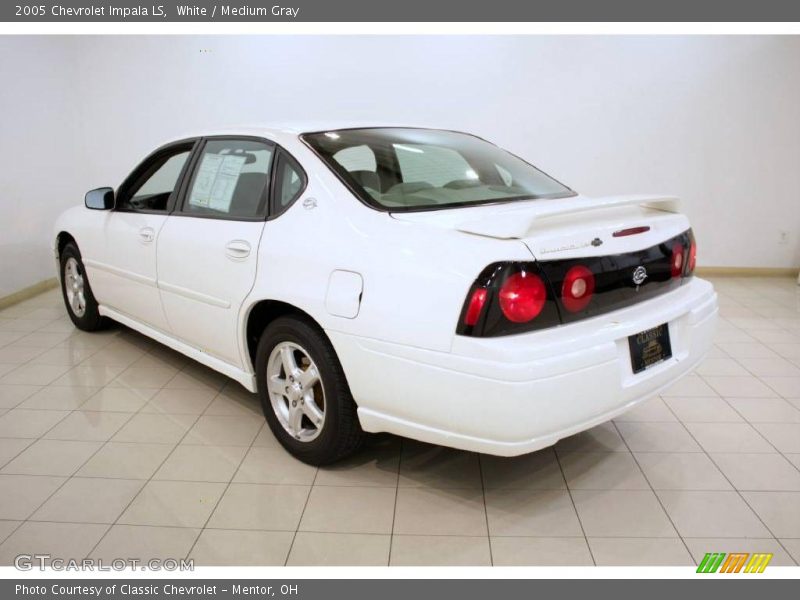 White / Medium Gray 2005 Chevrolet Impala LS