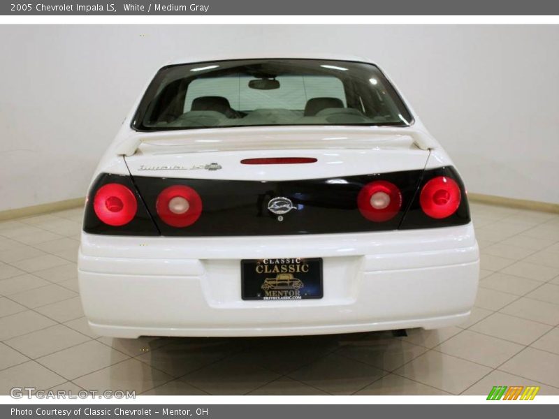 White / Medium Gray 2005 Chevrolet Impala LS