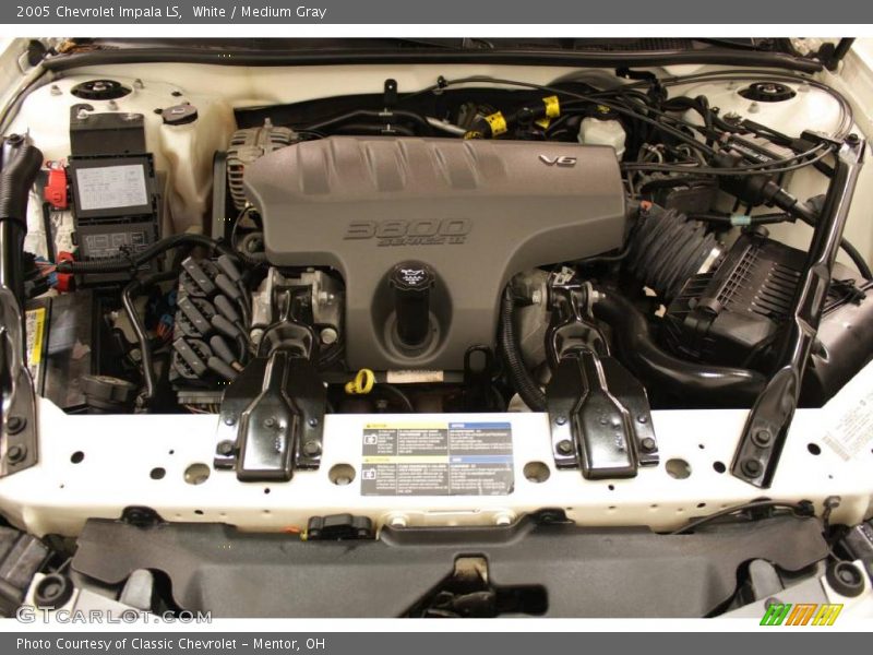 White / Medium Gray 2005 Chevrolet Impala LS