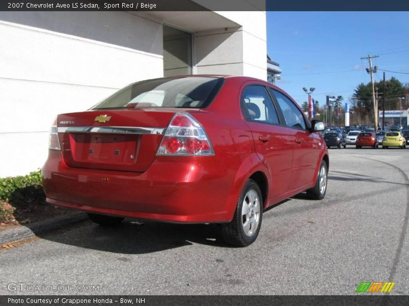 Sport Red / Beige 2007 Chevrolet Aveo LS Sedan
