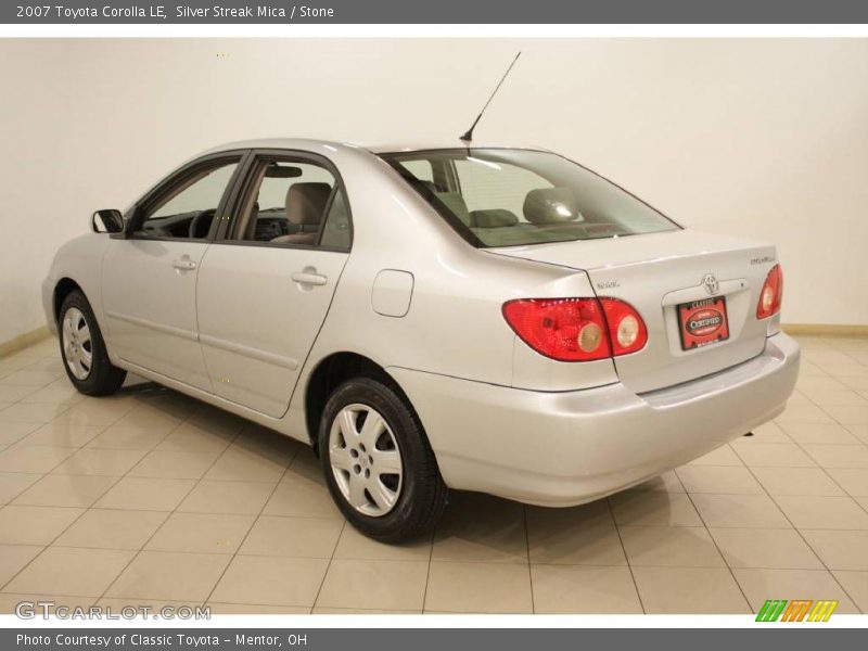 Silver Streak Mica / Stone 2007 Toyota Corolla LE