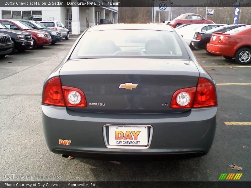 Dark Gray Metallic / Titanium 2009 Chevrolet Malibu LS Sedan
