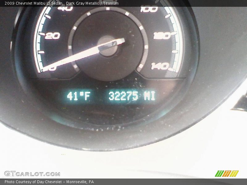 Dark Gray Metallic / Titanium 2009 Chevrolet Malibu LS Sedan