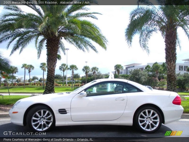 Alabaster White / Ash 2005 Mercedes-Benz SL 500 Roadster