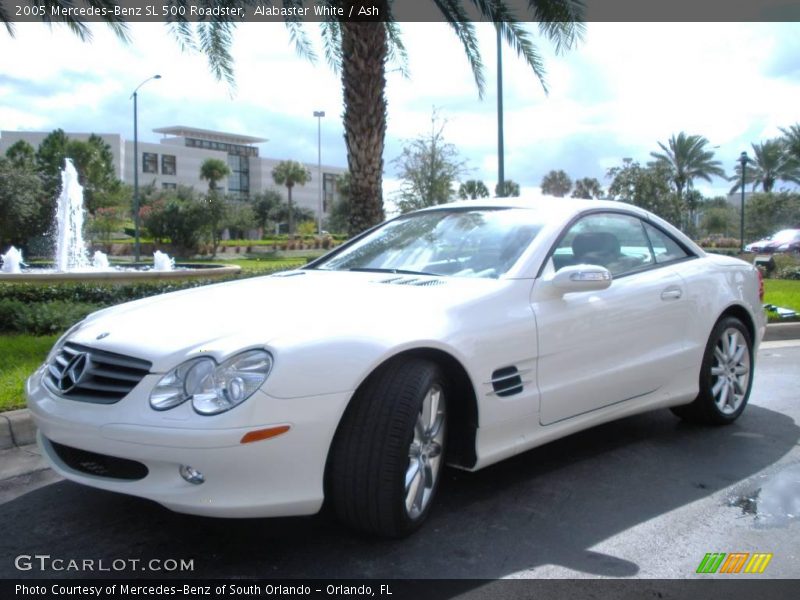 Alabaster White / Ash 2005 Mercedes-Benz SL 500 Roadster
