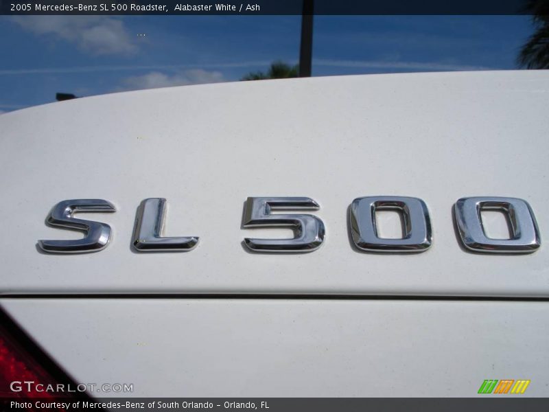 Alabaster White / Ash 2005 Mercedes-Benz SL 500 Roadster