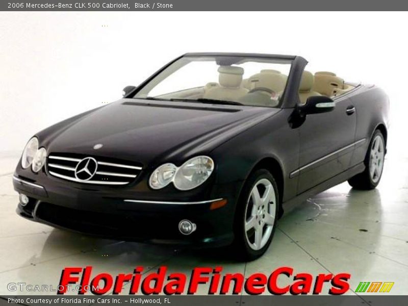 Black / Stone 2006 Mercedes-Benz CLK 500 Cabriolet