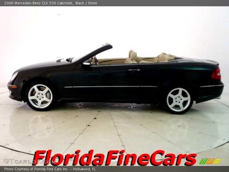 Black / Stone 2006 Mercedes-Benz CLK 500 Cabriolet