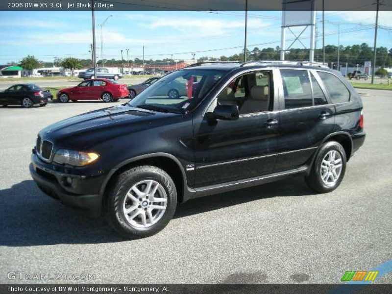 Jet Black / Beige 2006 BMW X5 3.0i