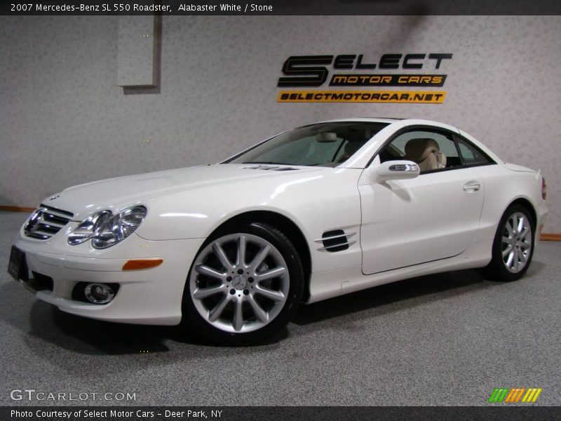 Alabaster White / Stone 2007 Mercedes-Benz SL 550 Roadster