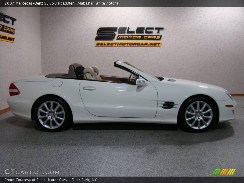 Alabaster White / Stone 2007 Mercedes-Benz SL 550 Roadster