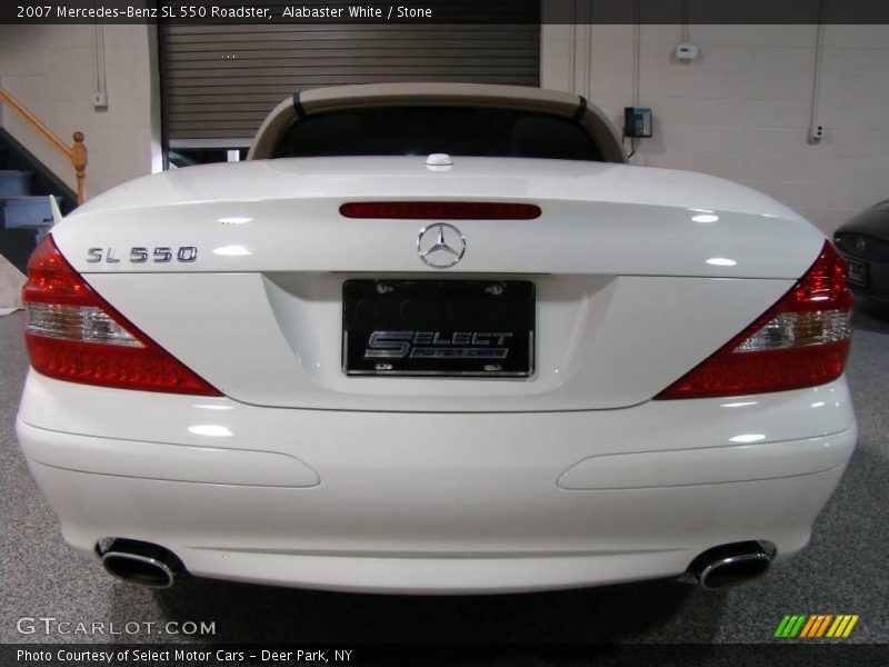 Alabaster White / Stone 2007 Mercedes-Benz SL 550 Roadster