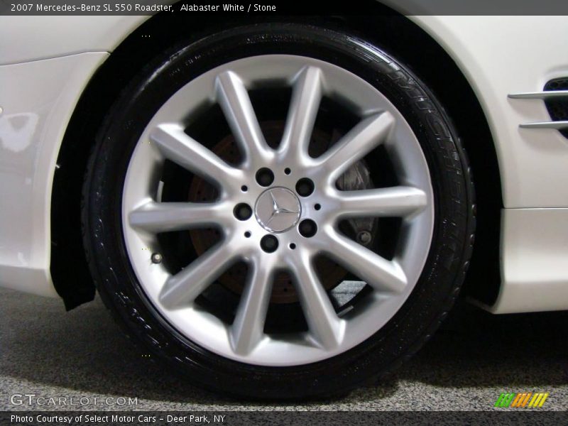 Alabaster White / Stone 2007 Mercedes-Benz SL 550 Roadster
