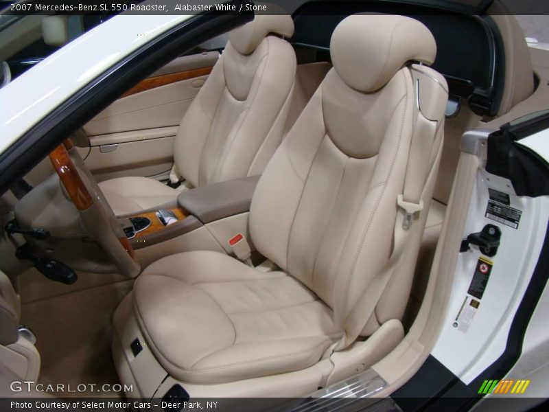 Alabaster White / Stone 2007 Mercedes-Benz SL 550 Roadster