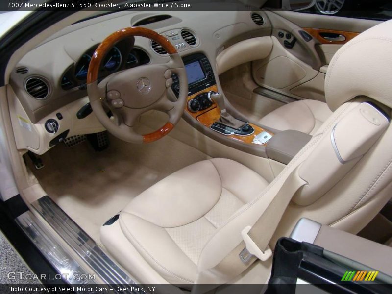 Alabaster White / Stone 2007 Mercedes-Benz SL 550 Roadster