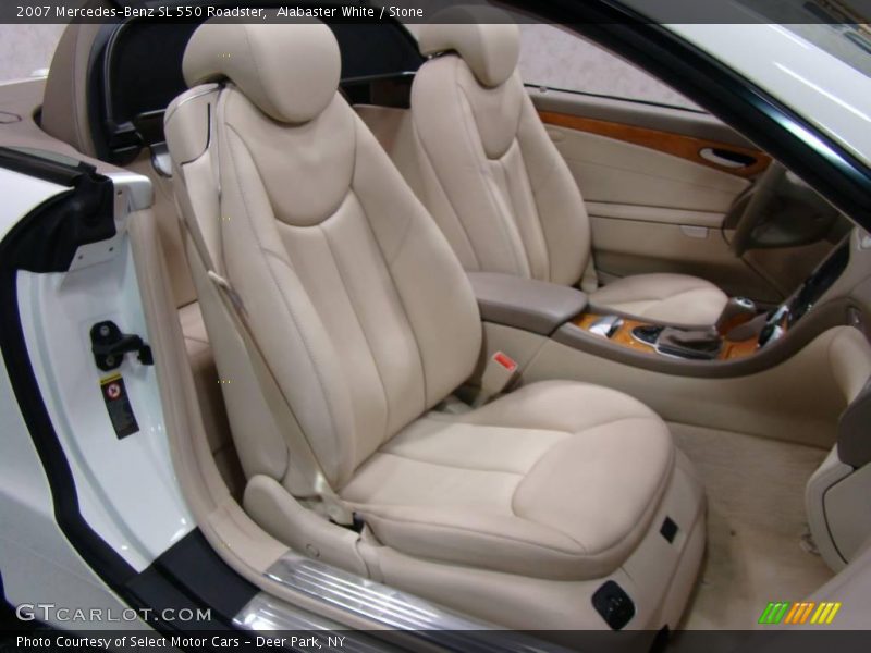 Alabaster White / Stone 2007 Mercedes-Benz SL 550 Roadster