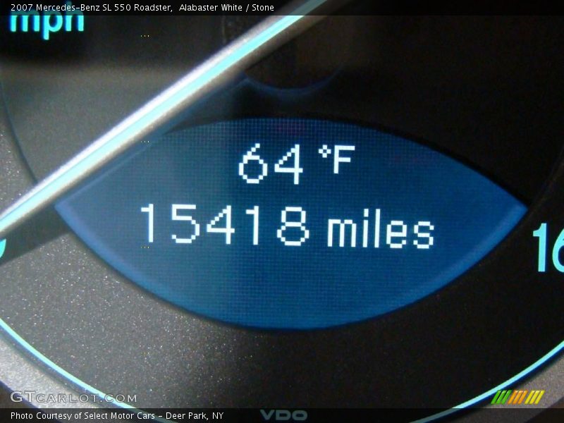 Alabaster White / Stone 2007 Mercedes-Benz SL 550 Roadster