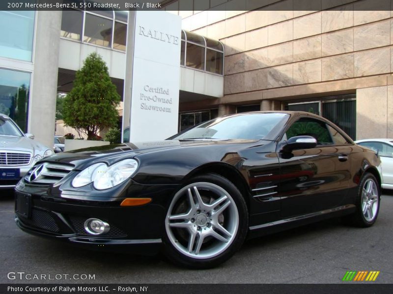 Black / Black 2007 Mercedes-Benz SL 550 Roadster