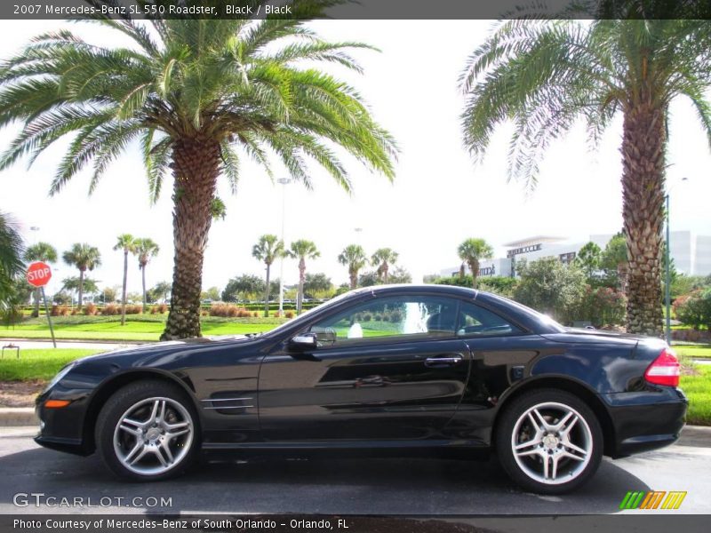 Black / Black 2007 Mercedes-Benz SL 550 Roadster