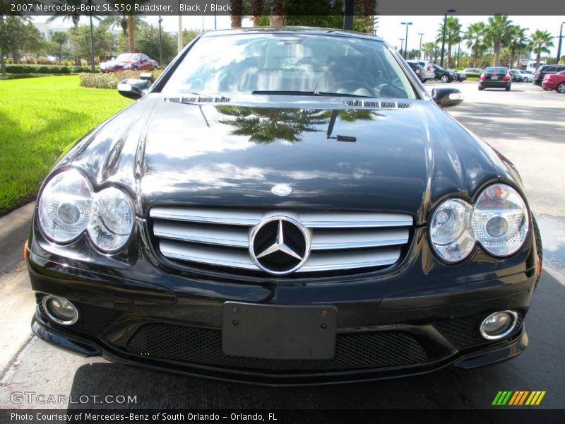 Black / Black 2007 Mercedes-Benz SL 550 Roadster