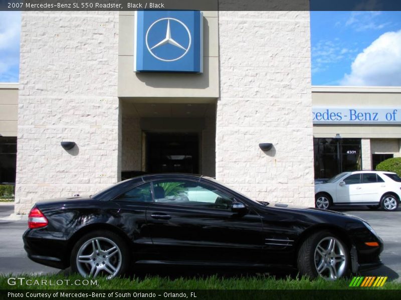 Black / Black 2007 Mercedes-Benz SL 550 Roadster