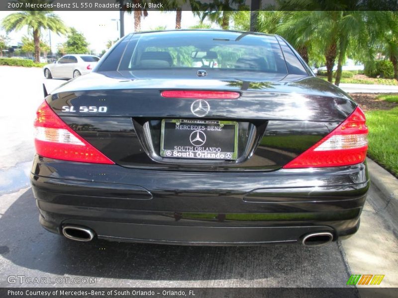 Black / Black 2007 Mercedes-Benz SL 550 Roadster