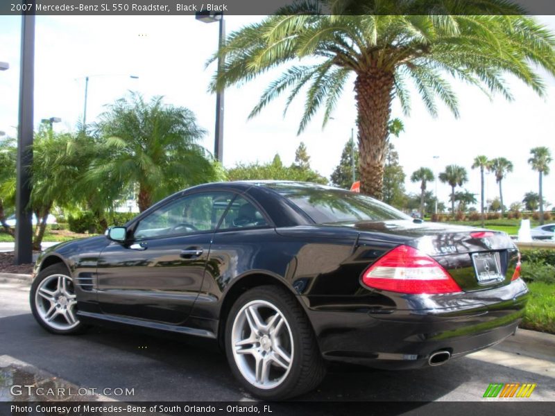 Black / Black 2007 Mercedes-Benz SL 550 Roadster