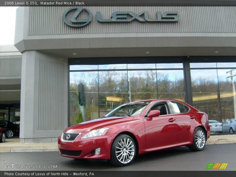 Matador Red Mica / Black 2006 Lexus IS 350
