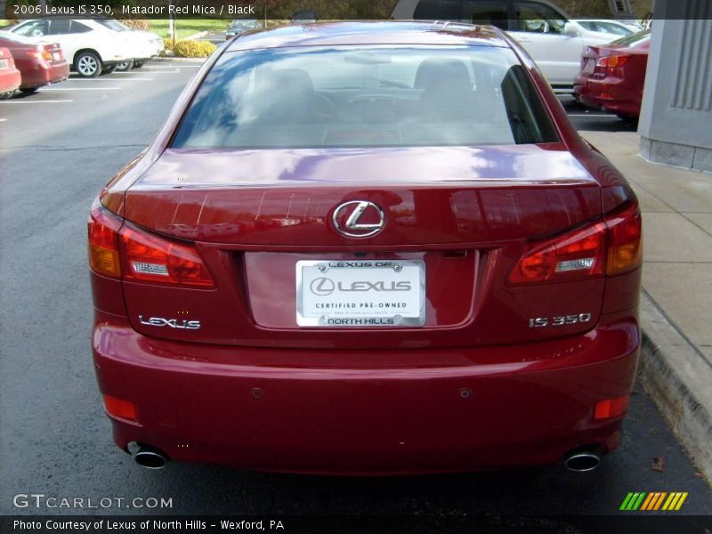 Matador Red Mica / Black 2006 Lexus IS 350