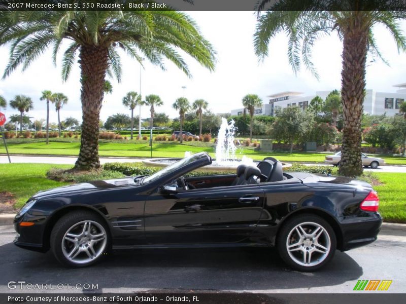Black / Black 2007 Mercedes-Benz SL 550 Roadster