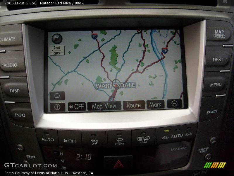 Matador Red Mica / Black 2006 Lexus IS 350