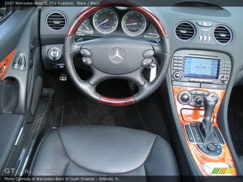 Black / Black 2007 Mercedes-Benz SL 550 Roadster