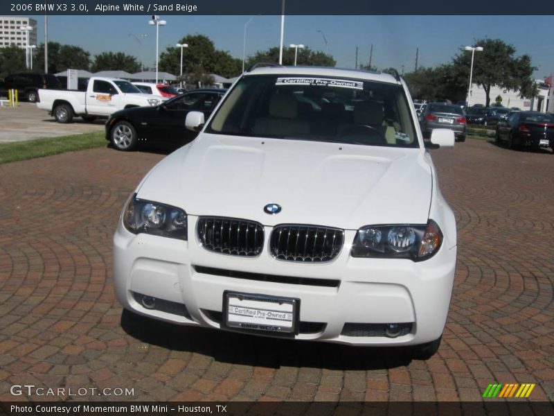 Alpine White / Sand Beige 2006 BMW X3 3.0i
