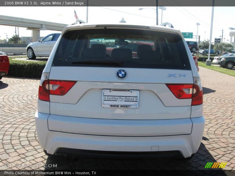 Alpine White / Sand Beige 2006 BMW X3 3.0i