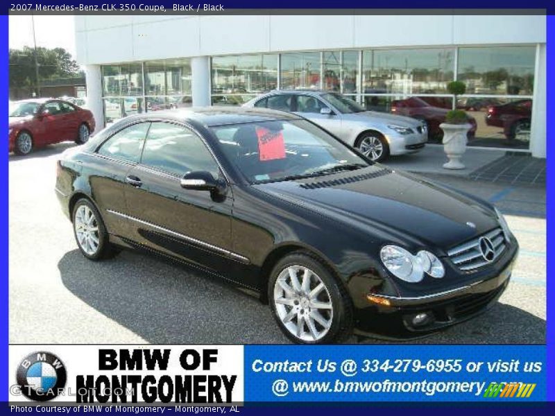 Black / Black 2007 Mercedes-Benz CLK 350 Coupe