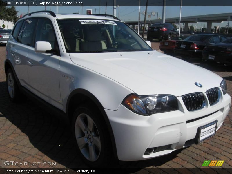 Alpine White / Sand Beige 2006 BMW X3 3.0i