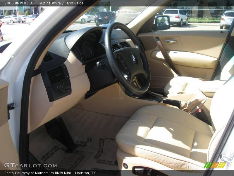 Alpine White / Sand Beige 2006 BMW X3 3.0i